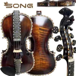 Handgefertigte norwegische Geige, 15 Zoll Viola, 4 * 5 Saiten Hardanger. Resonanzklang - Bild 1 von 11