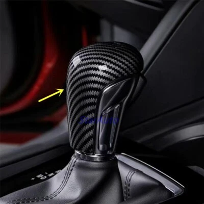 Carbon Fiber Style Gear Shift Knob Cover Trim for Mazda 3 CX-50 CX-30 2020-2024 - Image 1 of 4