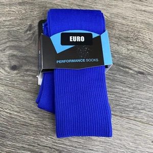 Wear The Pear Euro Performance Athletic Socks Size Youth Shoe 12 - 4 Blue - Picture 1 of 5