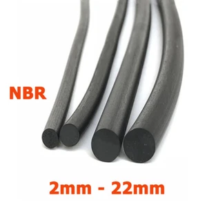 2mm - 22mm Nitrilkautschuk NBR Vollrundgummi Dichtleiste Gummiseil Stab - Picture 1 of 8