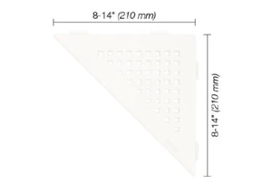 Schluter Systems Shelf Triangular Corner Square Matte White SES1D3MBW - Picture 1 of 1