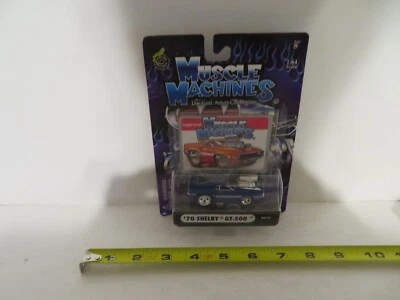 Muscle Machines 1970 Shelby GT-500 Blue 1:64 2004 MOC - Image 1 of 4