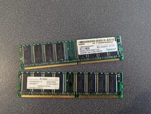 Job Lot of 5 x 256mb 184 pin Desktop Memory Ram Various PC2100 & PC3200 - Picture 1 of 2