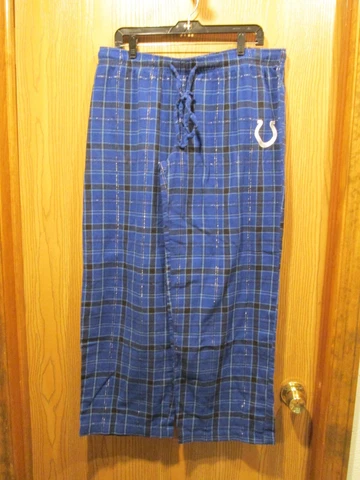 NFL Team Apparel Women's Colts Plaid Sleepwear Pajama Pants Size XL Cover