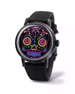 UNDONE x CALAVERA NEON SUGAR SKULLS Wristwatch Fluorescent Paint 2025 PSL - Picture 1 of 19
