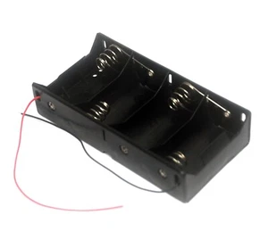 1pc Plastic Battery Holder Cassette R20P D UM-1 1.5Vx4 Wire Lead BH143-1A COMF - Picture 1 of 5