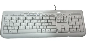 Microsoft 600 Wired Keyboard - QWERTY - German - White (IL/RT6-22177-ANB-0002... - Picture 1 of 3