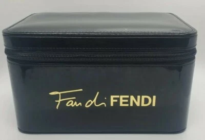 Caja de cosméticos de maquillaje Fan Di Fendi negro dorado Foto 1 de 4