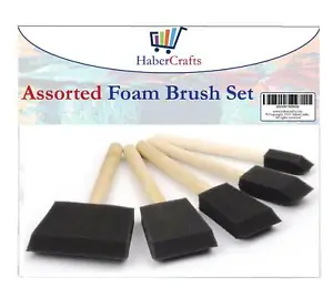Foam Brush Foam Brushes Paint Sponges Paint Pads Sponge (5 Assorted Sizes Pack) - Picture 1 of 13