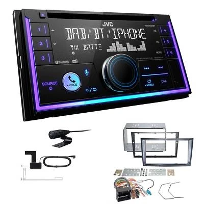 JVC KW-DB95BT Autoradio Bluetooth DAB+ für Opel Corsa D stealth black - Bild 1 von 4