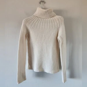 THEORY | Sunshine turtleneck sweater cream wool cashmere sz XS - Picture 1 of 4