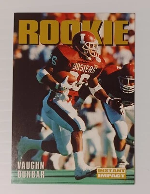 Skybox Impact Series Premier Ed. Saints Vaughn Dunbar Rookie NFL Card 338, 1992 - Image 1 of 2