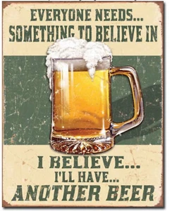 believe im something Metal tin sign Bar Humor home beer Wall decor new #1686 - Picture 1 of 1