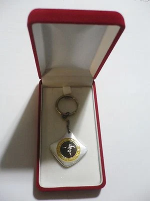 1980 OLYMPIC GAMES MOSCOW USSR Keychain Fencing with Moscow Olympic Emblem RARE! - Image 1 of 4