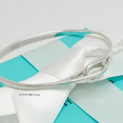 Authentic Tiffany & Co. Interlocking Double Loop Bangle Bracelet 7.6" w/Pouch - Image 1 of 4