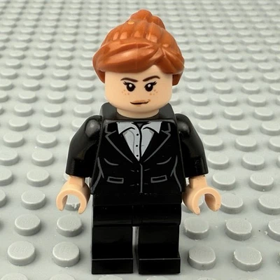 LEGO Pepper Potts Minifigura Traje Negro Naranja Oscuro Cola de Caballo Superhéroes sh0740 Foto 1 de 4