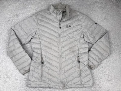 Jaqueta feminina Mountain Hard Wear cinza médio leve casaco acolchoado - Imagem 1 de 4