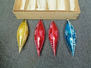 4 - Vintage Glas Weihnachtsschmuck Torpedo West Germany mit Box - Bild 1 von 4