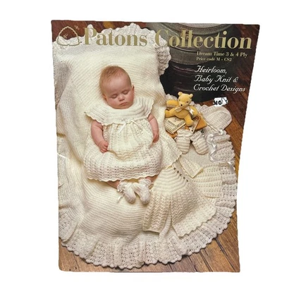 Patons Baby Collection Knitting And Crochet Pattern Book CS2 Heirloom 3,4,ply - Image 1 of 4