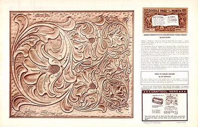 Leather Craft Doodle Pattern   ADDING PERSPECTIVE to CONVENTIONAL FLORAL DESIGN - Image 1 of 2