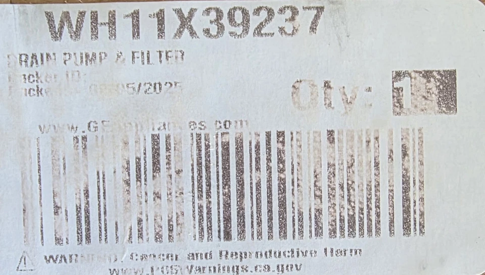 🚨 全新 Oem GE WASHER WH11X39237 排水泵和过滤器🚨 — 第 1/4 张图片