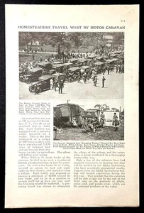 Scotts Modern Caravan 1921 article “Homesteaders Travel West by Motor Caravan” - Picture 1 of 1