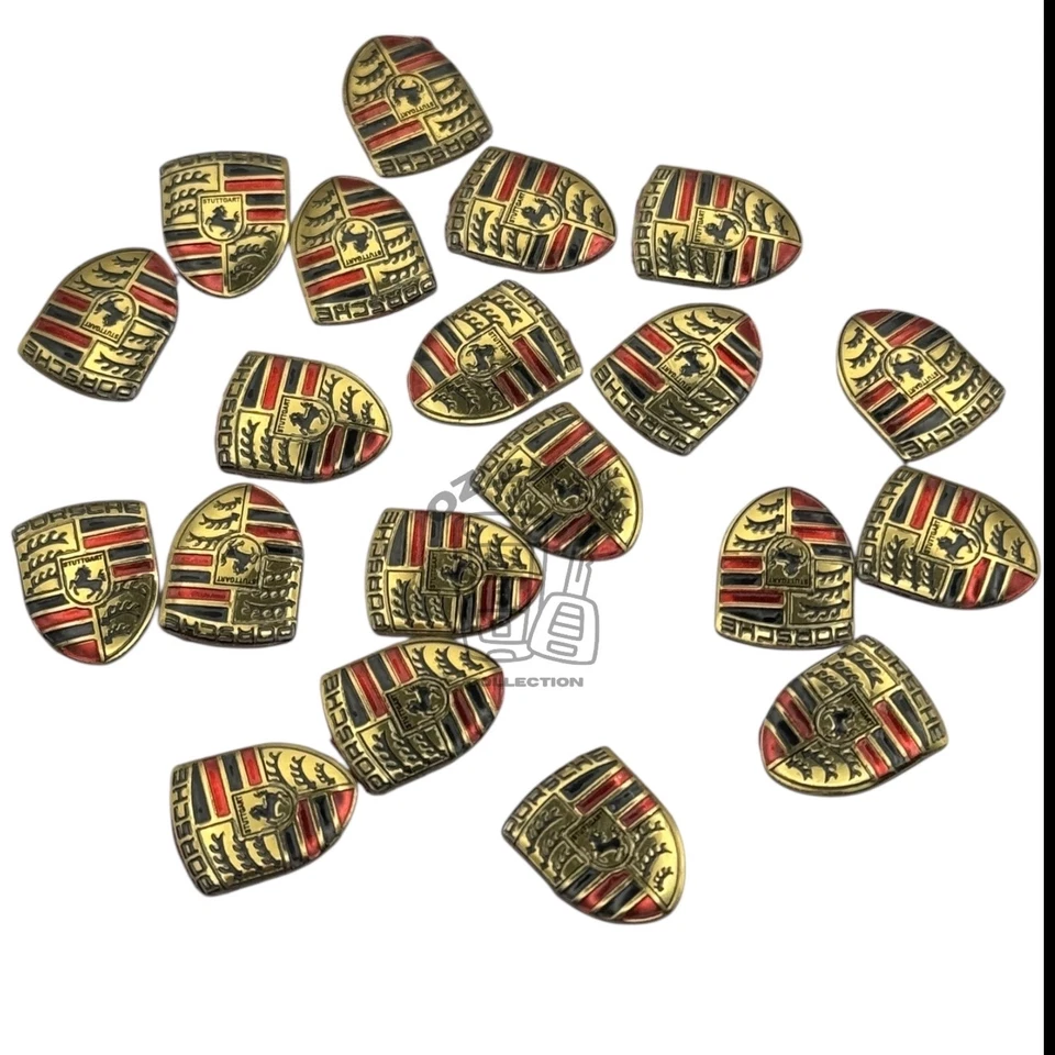 2Pcs Emblem Sticker For Porsche  Auto Smart Key Decal Emblem — 第 1/1 张图片