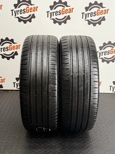 2x 225 55 R16 99Y XL CONTINENTAL CONTIECO CONTACT5 5-6mm TESTED FREE FITTING - Picture 1 of 16