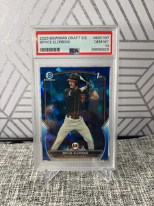 BRYCE ELDRIDGE 2023 Bowman Chrome Sapphire 1st PSA 10 #BDC-107 Giants - Picture 1 of 2