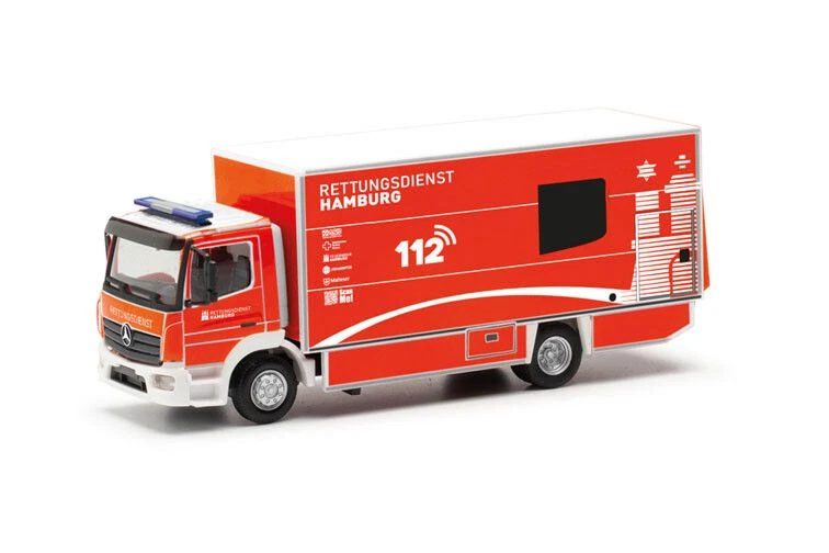 HERPA, MERCEDES BENZ Atego S-KTW Vigili del fuoco di Amburgo, 1/87,  HER091473 - Immagine 1 di 1