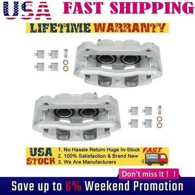 Par de pinzas de freno delanteras con soportes para Ford F-150 Lobo 2012-2020 S Foto 1 de 4