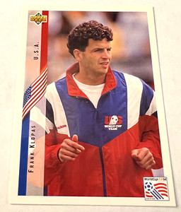 94 Upper Deck World Cup Card Soccer English Spanish Frank Klopas #21 USMNT