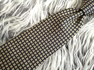 CORBATA SEDA PURA CUADRADA AMARILLO MARINO BROOKS BROTHERS MAKERS NUEVA SIN ETIQUETAS - Imagen 1 de 10