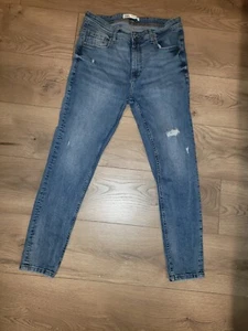 (Größe 44/34 30 x 27) Herren Zara Blue Jeans Distressed Slim/Skinny Fit Denim Jeans - Bild 1 von 9