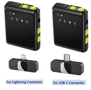 Microfono Wireless Lavalier Registrazione Audio Video Telefono Microfono per iPhone Android - Foto 1 di 5