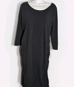 ISABEL MATERNITY Black Long Sleeve Pullover Dress - Size L - Picture 1 of 5