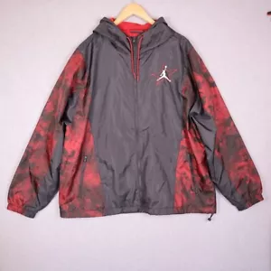 Air Jordan Legacy AJ6 Size XL Full Zip Windbreaker Jacket Mesh Lined Black Red - Bild 1 von 12