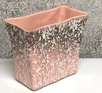 Mid Century Pink Ombre Confetti Vase Planter USA 6" X 7" - Image 1 of 4
