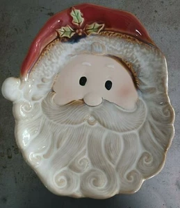 Ceramic Santa Claus Dish Tray 9.3" x 8.25" - Picture 1 of 12