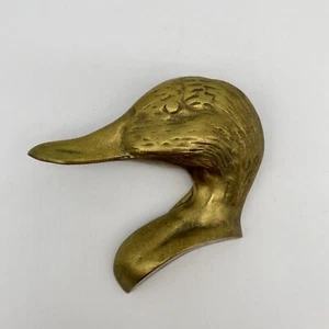 Vintage 1960s Solid Brass Duck Goose Head Door Gate Knocker Renovation Decor - Picture 1 of 7