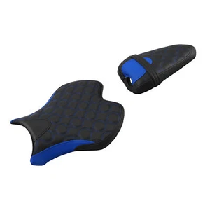 Black Blue Rider Driver Passenger Seat Fit For Yamaha YZF R6 YZFR6 2017-2022 US - Picture 1 of 10