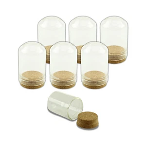 5x Botellas de Vidrio 36,5x22mm Botellas para Artesanía con Corcho Vidrio Decoración - Imagen 1 de 3