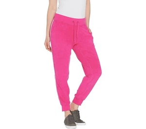 Tracy Anderson G.I.L.I. Jogginghose Damen XS Hot Pink Weiß Baby Frottee - Bild 1 von 7