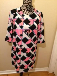 EVERLY - VESTIDO NEGRO ROSA MULTICOLOR - M - Imagen 1 de 4