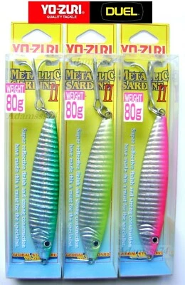 YO-ZURI METALLIC SARDINE II 80g.85mlPILKER, Hering JIG, Hochseeangeln, Langsam - Bild 1 von 4