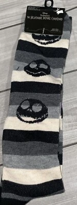 Calcetines Pesadilla antes de Navidad calcetines a rayas hasta la rodilla Disney talla 4-10 Foto 1 de 2