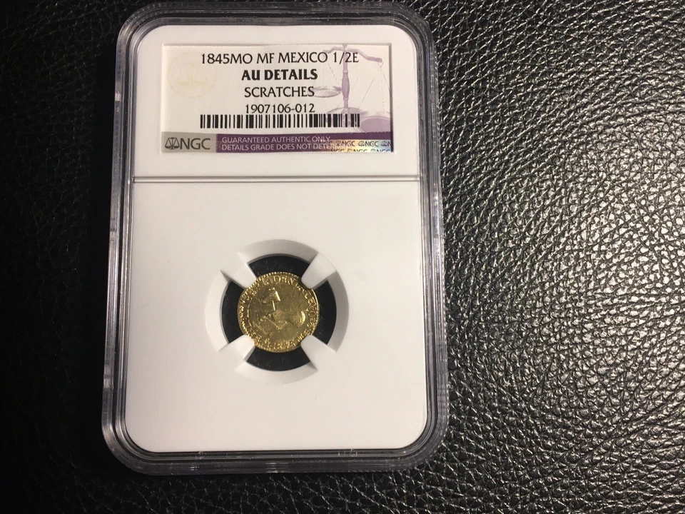 1845-MO MF México 1/2 Escudo NGC AU Detalles Arañazos  Foto 1 de 4