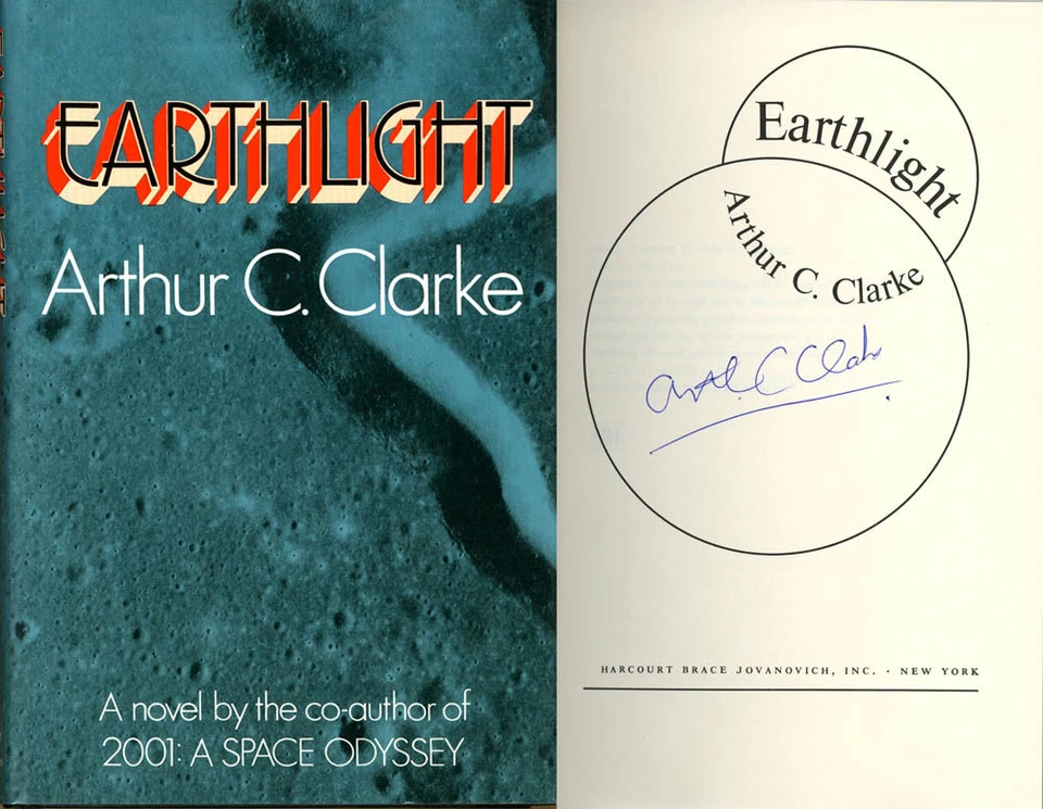 Arthur C Clarke SIGNED AUTOGRAPHED Earthlight HC 1st Edition RARE Mint Con 2001  - Image 1 of 1