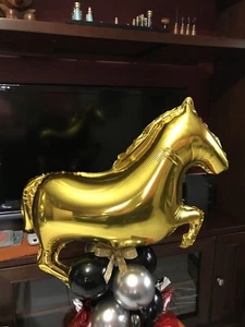 Folienballons Pferdeform Farbe Gold Set 3 Stück Neu Flach - Bild 1 von 9