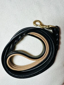 Black Braided Two-Tone 6 Foot Dog Leash - Picture 1 of 5